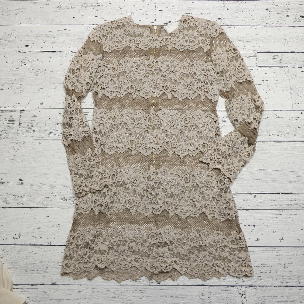Bronx & Banco Dress‎ Womens Small Lace Sheath Mini Lined Australia Long Sleeve